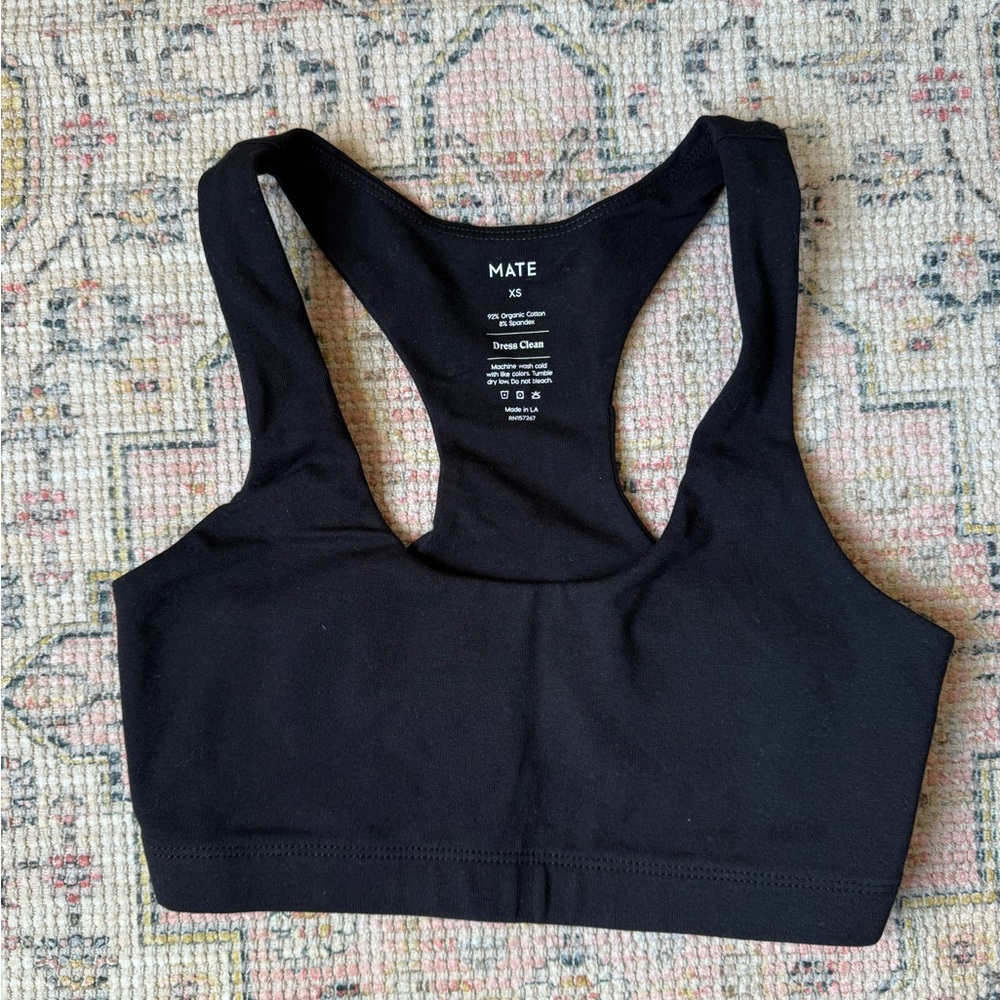 MATE the Label Black Racerback Sports Bra